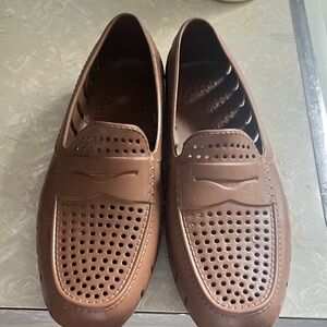 Men's Brown Perforated Loafers